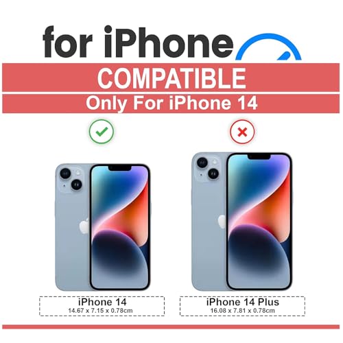 Image of iPhone 14 Magsafe Hard Back Case | Matte Design & 360 Protection | Military-Grade Apple iPhone 14 Cover | Strong Magnet Back - Blue