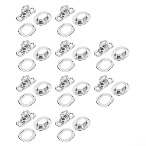 10 sets de cierre giratorio marino con pestillo y cuerda para tensores, para remolque de automóvil y lona miniatura 7