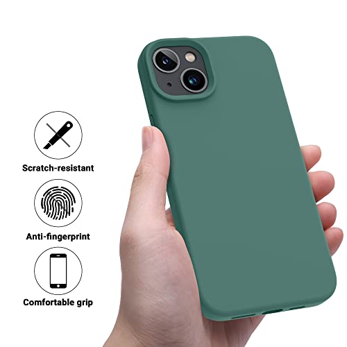 Otofly Designed For Iphone 14 Plus Case, Silicone Shockproof Slim Thin Phone Case For Iphone 14 Plus 6.7 Inch （Pine Green） #TOP4