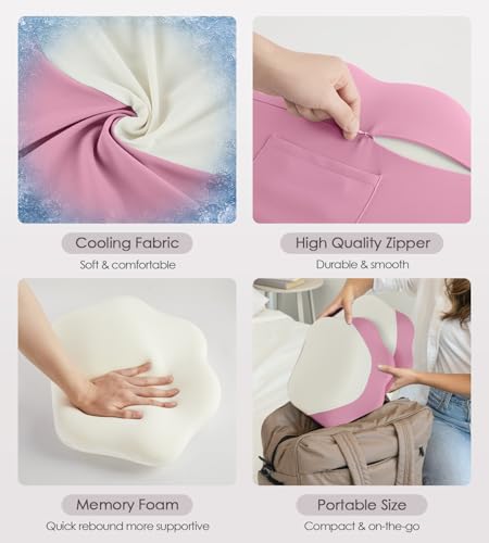 Image of Memory Foam Maternity Pillow for Sleeping, Pregnancy Pillows Support for Back Belly HIPS, Adjustable Travel Wedge Pillow for Pregnant Women, Side Spleeping Pregnant Pillows with Pillowcase