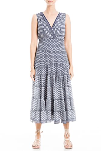 max studio v-neck sleeveless mesh midi dress V-Neck Sleeveless Mesh Midi Dress (Women)