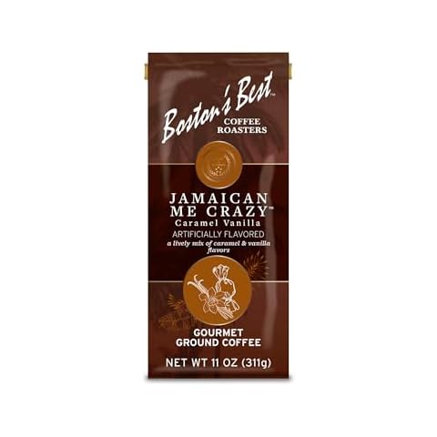 Boston’s Best Coffee - Jamaican Me Crazy Flavored Coffee, Delicious Gourmet Coffee, Premium Ground Coffee, 11 oz. / 311 g Coffee Bag Cover