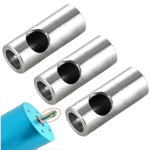3Pack ShareGoo Metal 3.17mm to 5mm Shaft Adapter Change-Over Motor Axle Sleeve Compatible with Hobbywing HSP 540 550 EZRUN-3656 Motor RC Car Boat Plane