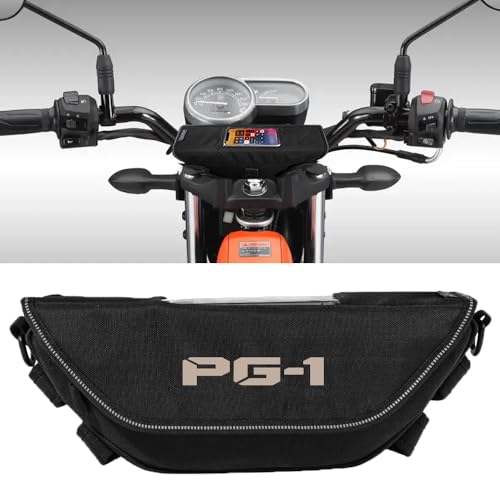 For pg1 PG-1 pg-1 オートバイのハンドルバッグ、防水、防塵、防滴、便利なビジュアルナビゲーション、旅行に便利な収納, hecaimoto-3329