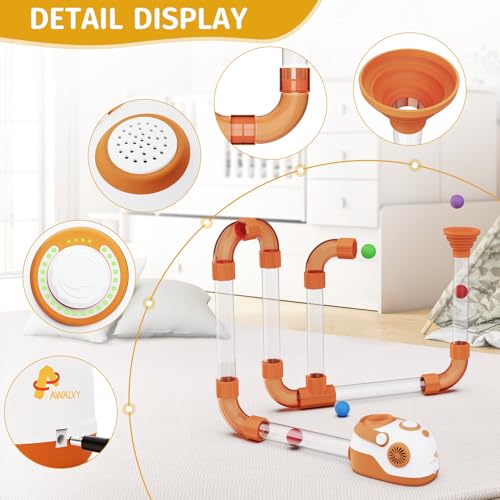 AWALVY Air-Powered STEM Building Toys - Rechargeable & Play While Charging, Bluetooth Learning Toys with Wireless Music Play, STEM Toys for 3+ Year Old, Boys & Girls Birthdays Gifts for Kids - Image 4