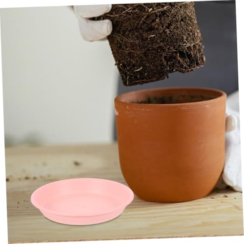 EXCEART 10個 防漏水底座 丸型加厚プラスチック製 鉢受け皿 植木鉢用ドリップトレイ 滑り止め耐久性 高さ均一で安定 園 室内用植物トレイ