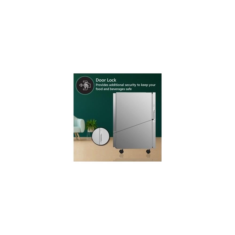 Pemberly Row Modern LED Display Outdoor Refrigerator In White on Fridge.com - View 6