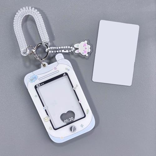 Acrylic Photocard Holder with Pendant Keychain Bus Card Protector Cartoon Card Holder Credit Card Sleeve Covers4