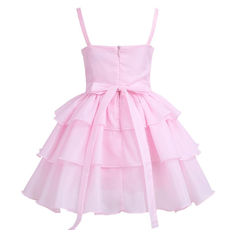 Image of Ripening Baby Girls Stylish Princess Dresses Satin Pretty Birthday Kids Frock