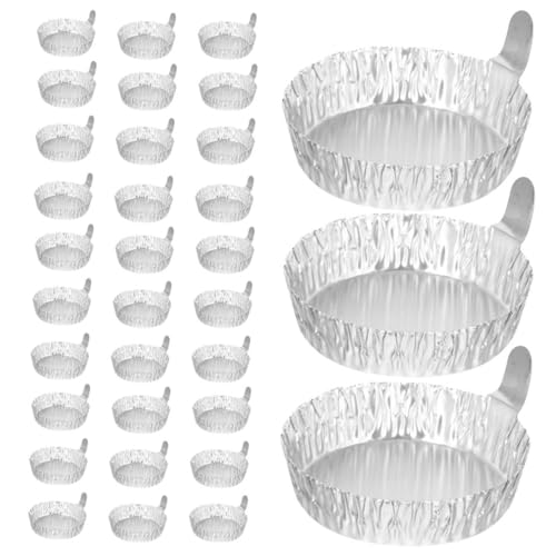 NULYLU Aluminum Small Weighing Boat 100pcs Sturdy Aluminum Foil Dishes Lid for Lab Use