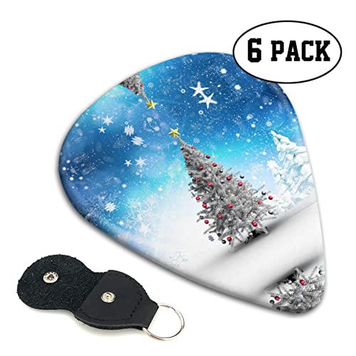 Christmas Trees Lot de 6 médiators pour guitare acoustique, guitare électrique, basse, ukulélé – fins, moyens et épais. - Les Beatles, Paul McCartney, John Lennon, RIngo Starr, George Harrison Christmas Trees Lot de 6 médiators pour guitare acoustique, guitare électrique, basse, ukulélé – fins, moyens et épais. – Image 3