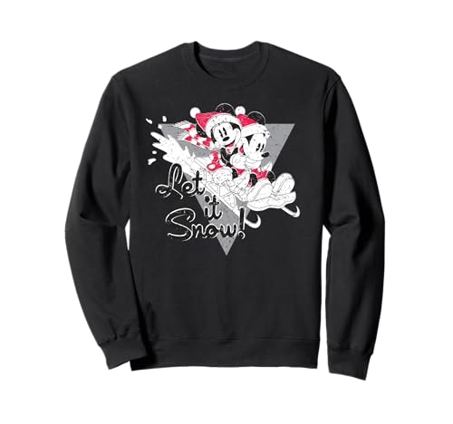 Sweatshirt Mickey and Minnie Let It Snow vêtement hiver chaud Disney