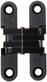 SOSS - 204CUS19 204 Zinc Invisible Hinge with Holes for Wood or Metal Applications, Mortise Mounting, Black E-Coat Exterior Finish (Pack of 2)