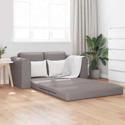 Frdhee Sofá cama, sofá, cama, color topo, 148 x 71 x 83 cm, tela pequeña, sofá cama para salón, dormitorio, apartamento