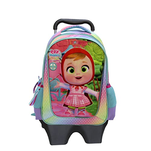 Bebés Llorones, Mochila Infantil Adaptable a Trolley, con Cremallera, Bolsillos Laterales, Multicolor (CyP Brands)