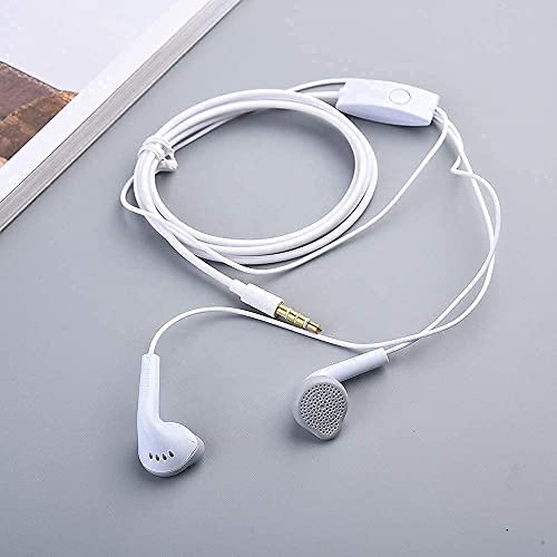 Image of MB Star Wired 3.5MM Jack Earphones Compatible for All Samsung Smartphones and 3.5MM Jack Supported Mobile Phone with Mic | Pure Bass Sound | One Button Multi-Function | Comfort Fit | Pack of 2 | White