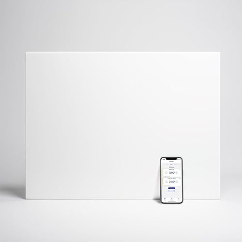ADAX NEO Compact - Convector de pared con termostato por Wifi - 1000W | Bajo consumo | Calefacción eficiente y segura | Radiador eléctrico moderno y elegante | 420mm de altura | IP24C | Blanco