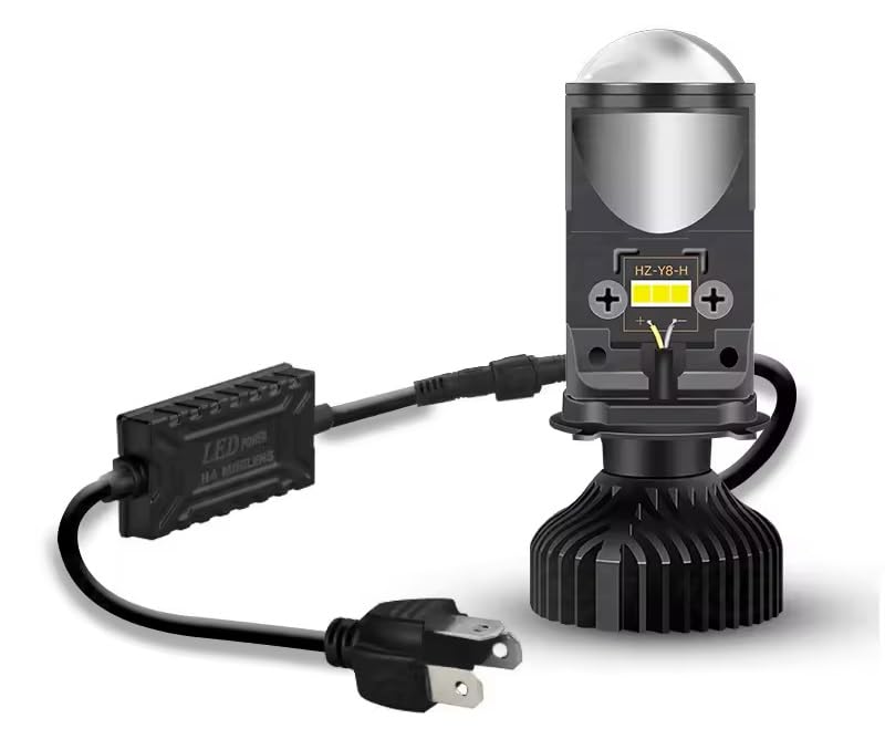 GONAMA Universal H4 Mini Led Lens Projector LED Motorcycle Headlight Bulb Cool White Driving Fog Light,Hi/Lo Beam Lighting Kit Plug and Play (40 Watt H4 1pc)-image-25