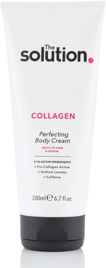 The Solution Collagen Perfecting Body Lotion (200ml). Collagen Body Cream with Sodium Lactate & Caffeine, Night Moisturiser, Day Cream, Collagen Cream, Vegan & Cruelty Free Womens Moisturiser
