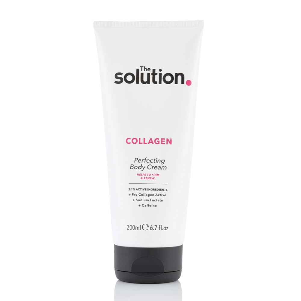 The Solution Collagen Perfecting Body Lotion (200ml). Collagen Body Cream with Sodium Lactate & Caffeine, Night Moisturiser, Day Cream, Collagen Cream, Vegan & Cruelty Free Womens Moisturiser