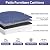 IPYNBAP Outdoor Chair Cushions Set of 4?Waterproof Outdoor Seat Cushions for Patio Furniture?Patio Chair Cushions with Ties, Round Corner Outdoor Chair Pads for Garden, 19" x 19" x 3", Navy Blue