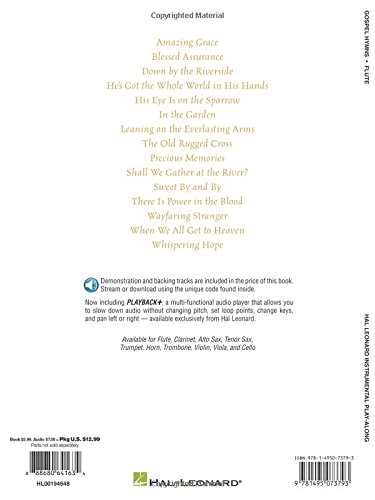 Gospel Hymns For Flute: Instrumental Play-Along (Instrumental Instrumental Play-Along) #TOP1