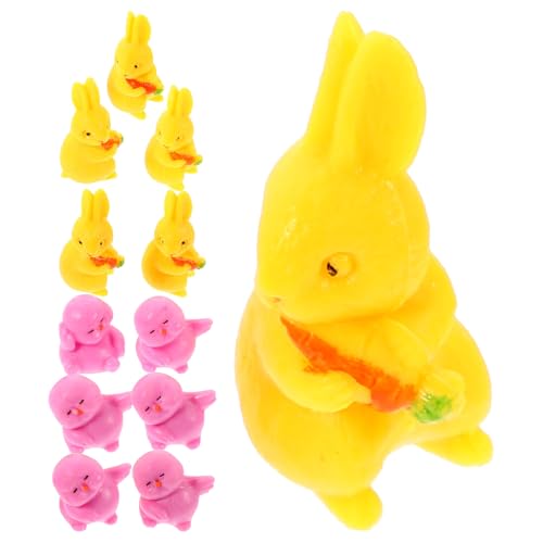 TOVINANNA Lot de 12 Gobelets Jouets en Plastique à Motifs Petits Poussins et Lapins Jouets Culbuto Colorés pour Fêtes de Pâques Décoration Ludique et Présent Amusant Couleur Aléatoire
