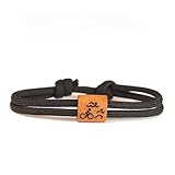 Holz Armband Triathlon aus Segeltau, Laufen, Radfahren, Schwimmen, Leichtathletik, Marathon