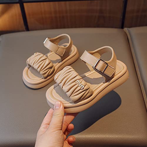 Toddler Kids Girl Wedge Sandals Soft Rubber Platform Open Toe Solid Color Soft Rubber Sole Dress Water Shoes2