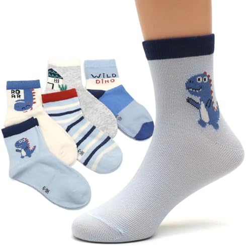 Calze Di Cotone Per Bambini | Calzini Colorati Con Motivi Animalier | 3-5 Paia Per Et&agrave; 2-13 Anni