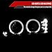 Carpartsinnovate Fits 99-04 Replacement Black LED Halo Projector Headlights Head Lamps