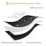 Donner 39 Inch Electric Guitar Gig Bag 10 mm/0.4inch Thickness Backpack Soft Solid Guitar Case with Adjustable Straps, Water-Resistant Nonwovens Interior Thicken Sponge Pad Two Pockets, Black - Image 4