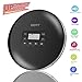 Portable CD Player for Car, Personal Compact CD Player with Stereo Headphones/USB Power Cable/LCD Display, Anti-Skip Small CD Player, CD Music Player with Anti-Shock Function, Black