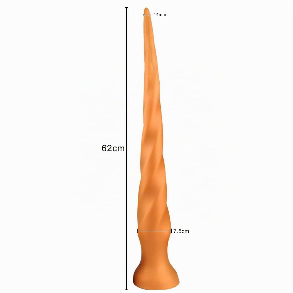 Roluck Analdilos Herren Analplug Anfänger 62cm Extra Langer Flüssiger Silikon Analdildo Buttplug Dilatator mit Saugnapf für Analer Orgasmus Prostata Massage Masturbation (XL(62 cm))