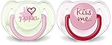 Philips Avent Classic Chupetes Decorados, Para Niños De 6 A 18 Meses Color Rosa Translúcido - Pack de 2