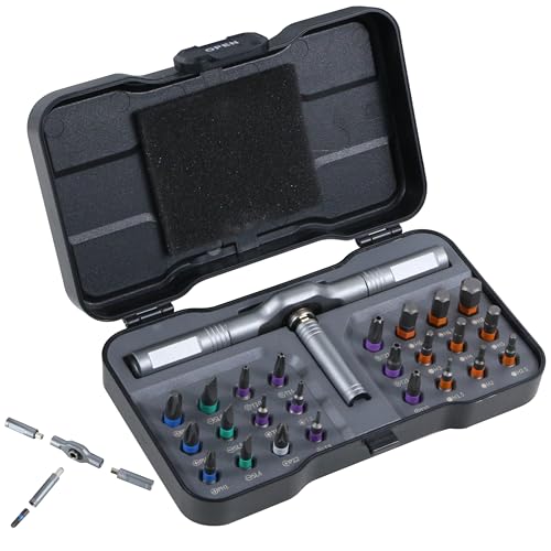 SUNHZMCKP 24 in 1 Magnetic Ratchet Screwdriver Set with Detachable T Handle