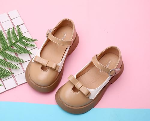 Girls Mary Jane Dress Shoes Ballerina Ballet Flats Flower Princess School Uniform Shoe3