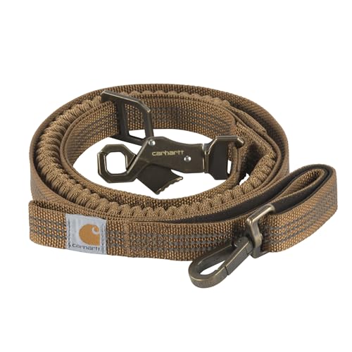 Carhartt Pet Durable Nylon Webbing Shock Absorbing Leash for Dogs, Reflective Stitching for Visibility, Carhartt Brown (Shock Absorbing), Large by Carhartt - Used condition - US$24.16