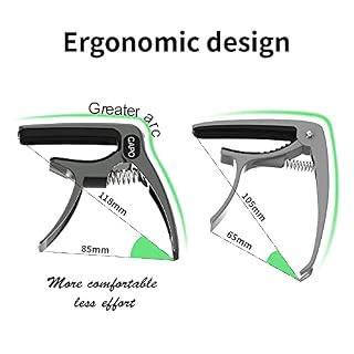 CANTUS Guitar Capo pour guitares acoustiques & électriques avec support de médiator intégré et 4 médiators - Les Beatles, Paul McCartney, John Lennon, RIngo Starr, George Harrison CANTUS Guitar Capo pour guitares acoustiques & électriques avec support de médiator intégré et 4 médiators – Image 4
