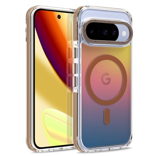 Image of Magnetic Case for Google Pixel 10 /10 Pro [Compatible with Magsafe] [Cute Fashion Fluorescent Design] Shockproof Slim Translucent Matte Case for Pixel 10 /10 Pro 6.3 inch, Desert