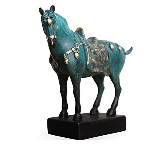 Feineshi Bronze Sculpture Crafts Copper Horse Crafts Three Color Horse Ornaments Handmade Art Traditional Culture High-End Home Accessories Cover