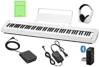 カシオ 電子ピアノ 88鍵 ヘッドフォン ペダル付き CASIO PX-110 Amazon | 【専用ヘッドホン＆ワイヤレスアダプター付き！】【選べる3色
