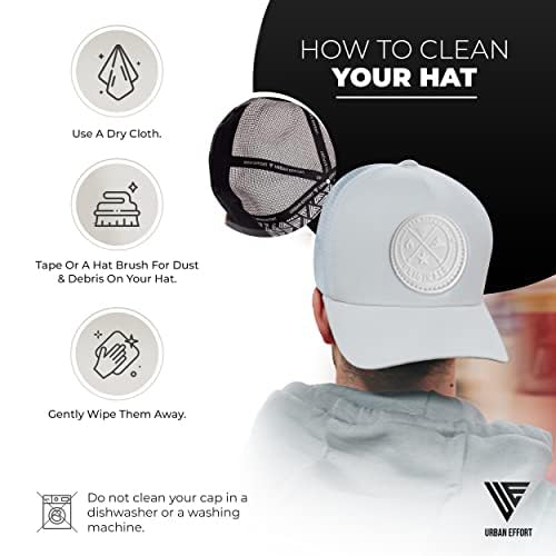 Image of Urban Effort Trucker Hat for Men - Mesh Back Baseball Cap, 5 Panel Snapback Hats for Men and Women