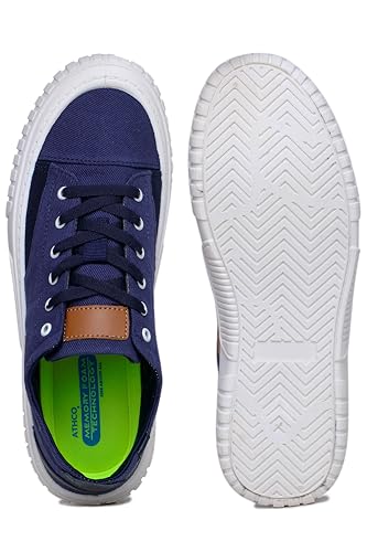 Image of ATHCO Mens AJS Shoes for Man Stylish Sneakers for Man Lightweight Comfortable Shoes for Men Casual Lace Up Sneaker Shoe for Boys with Memory Foam Comfort