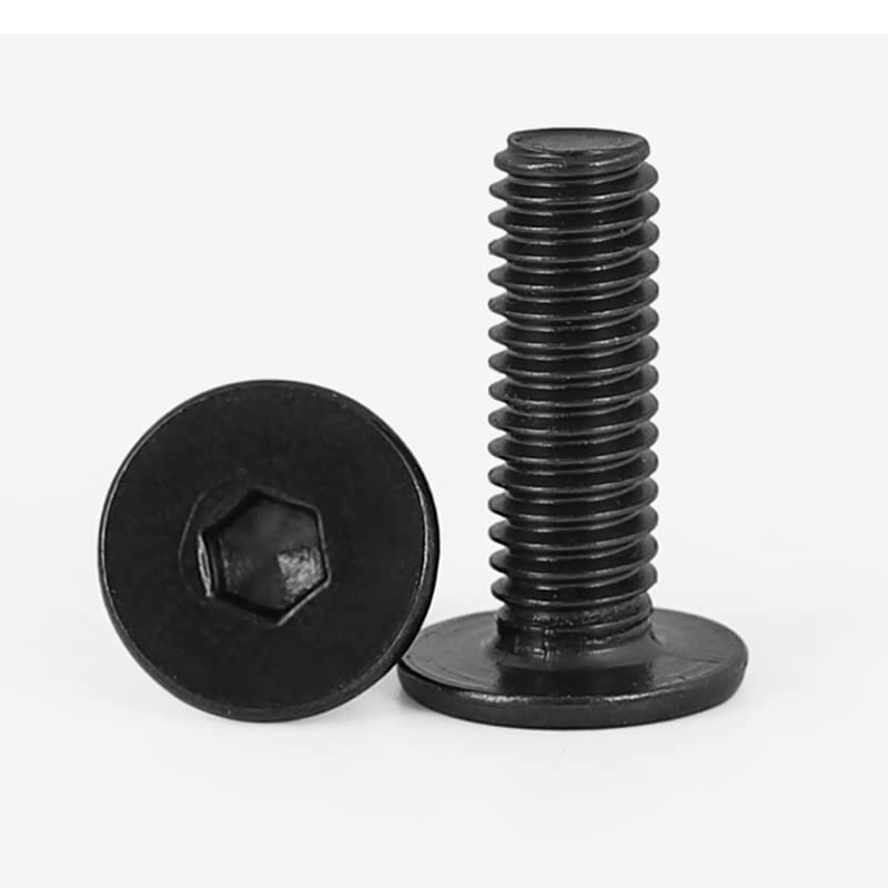 Miniatura 3 de HSCRSTAR M3x3mm 50pcs Negro Acero Inoxidable Hex Hexagon Socket Ultra Delgado Super Baja Cabeza plana Allen Cap Tornillo Tornillo