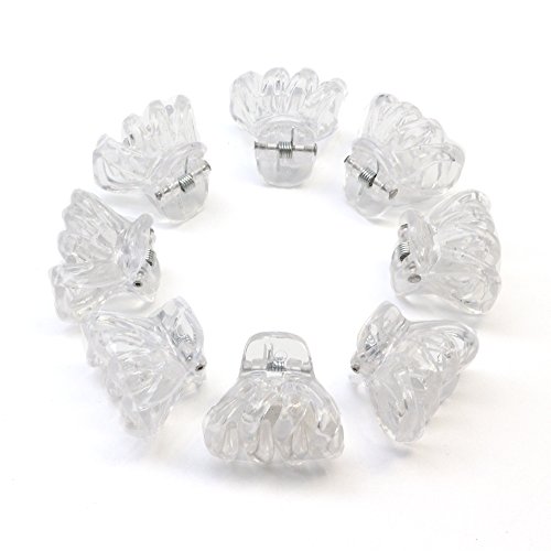 Dofash 12 piezas clip para el cabello de 2 cm en plástico transparente - Juego de pinzas de garra para mujeres y niñas miniatura 6
