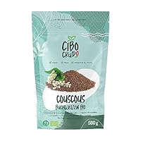 Bio Buchweizen Cous Cous - 500g. Natürlich Glutenfrei und Biologisch. Quelle für Ballaststoffe Magnesium und Phosphor. Enthält Vitamin B. Eignet sich gut als Beilage zu kalten Salaten oder Suppen.