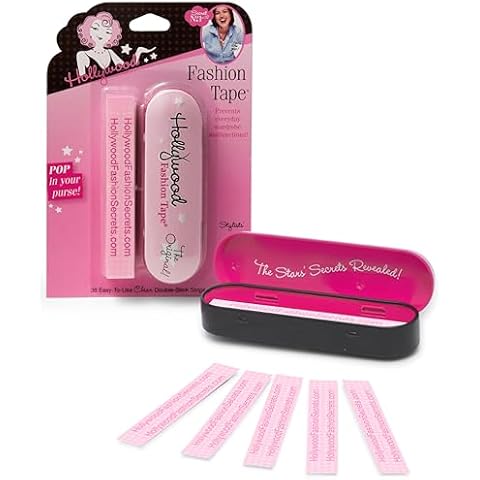 Hollywood Fashion Secrets Fashion Tape Tin, Checklane (Upright) 36 ct Double Sided Apparel Tape Cover