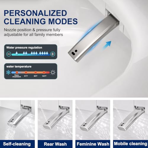 Image of LOUPUSUO Luxury Smart Toilet with Bidet Built in,Instant Warm Water & Dryer