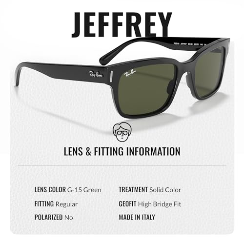 Ray-Ban RB2190 JEFFREY Square Shaped Sunglasses for Men & Women with Official RAYBAN Eyewear Kit4